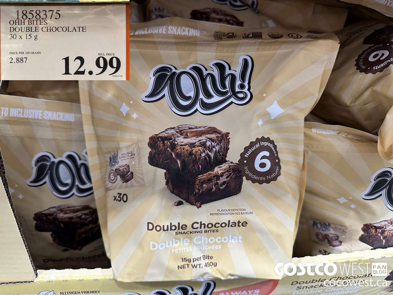 1858375 OHH BITES DOUBLE CHOCOLATE 30 x 15 g $12.99