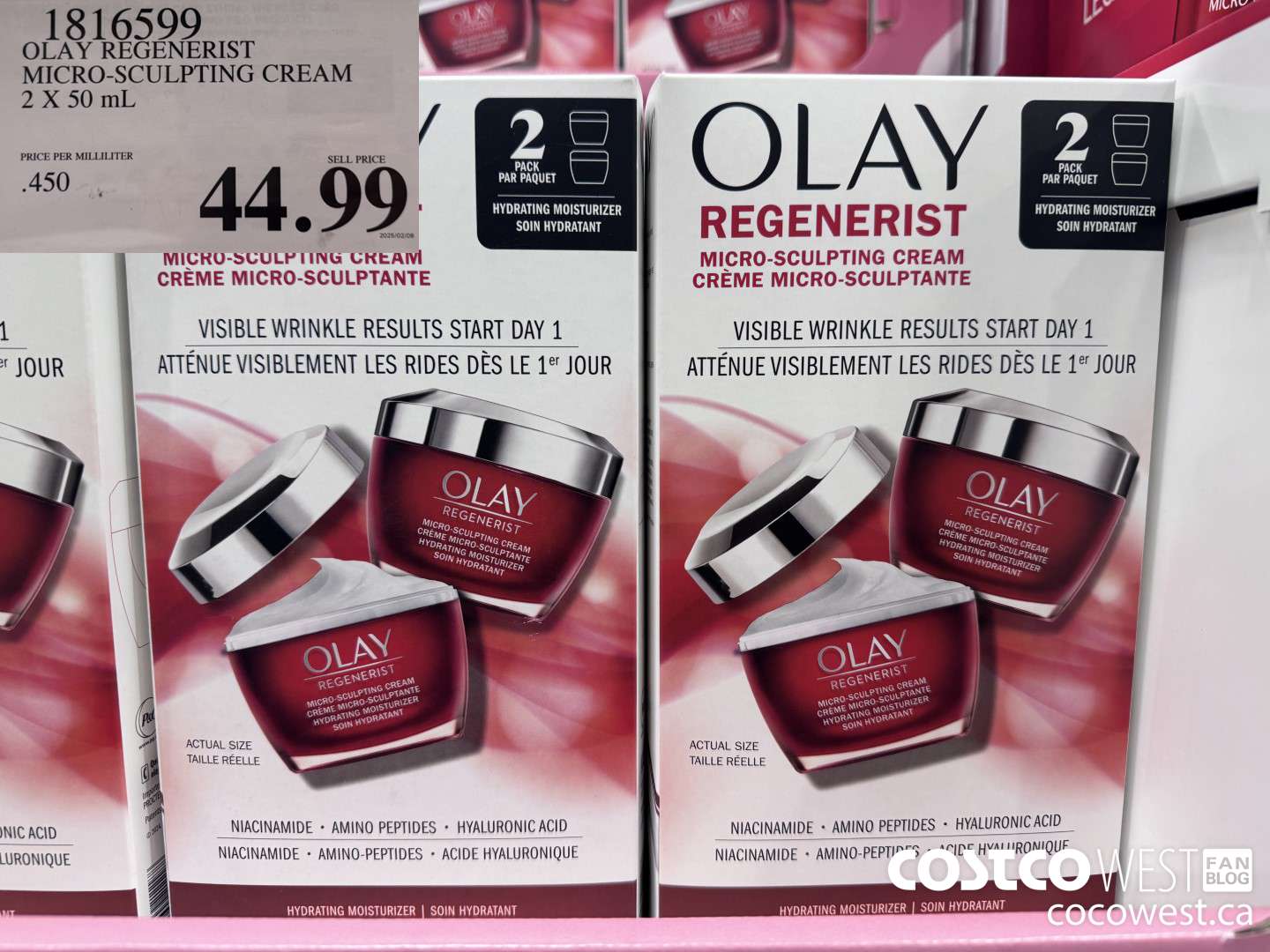 1816599 OLAY REGENERIST 2 X 50ML $44.99