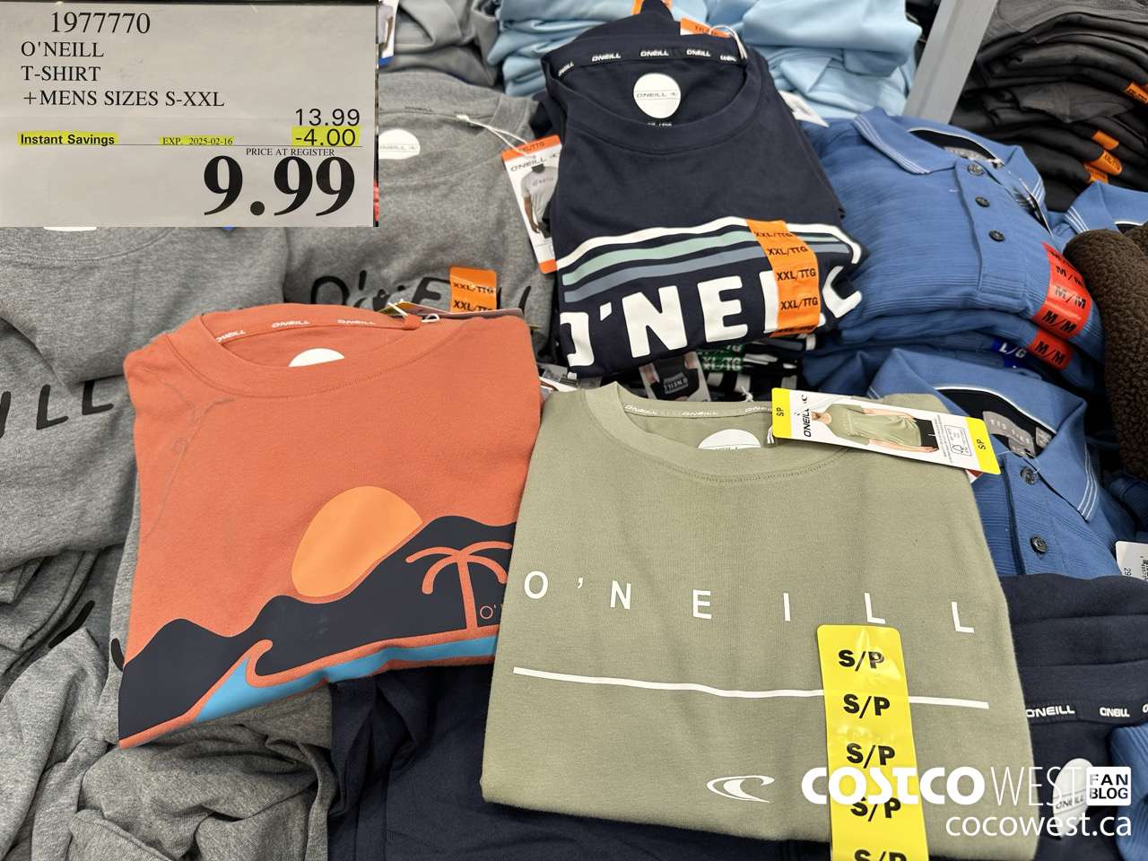 1977770 O'NEILL T-SHIRT MENS SIZES S-XXL ($4.00 INSTANT SAVINGS EXPIRES ON 2025-02-16) $9.99