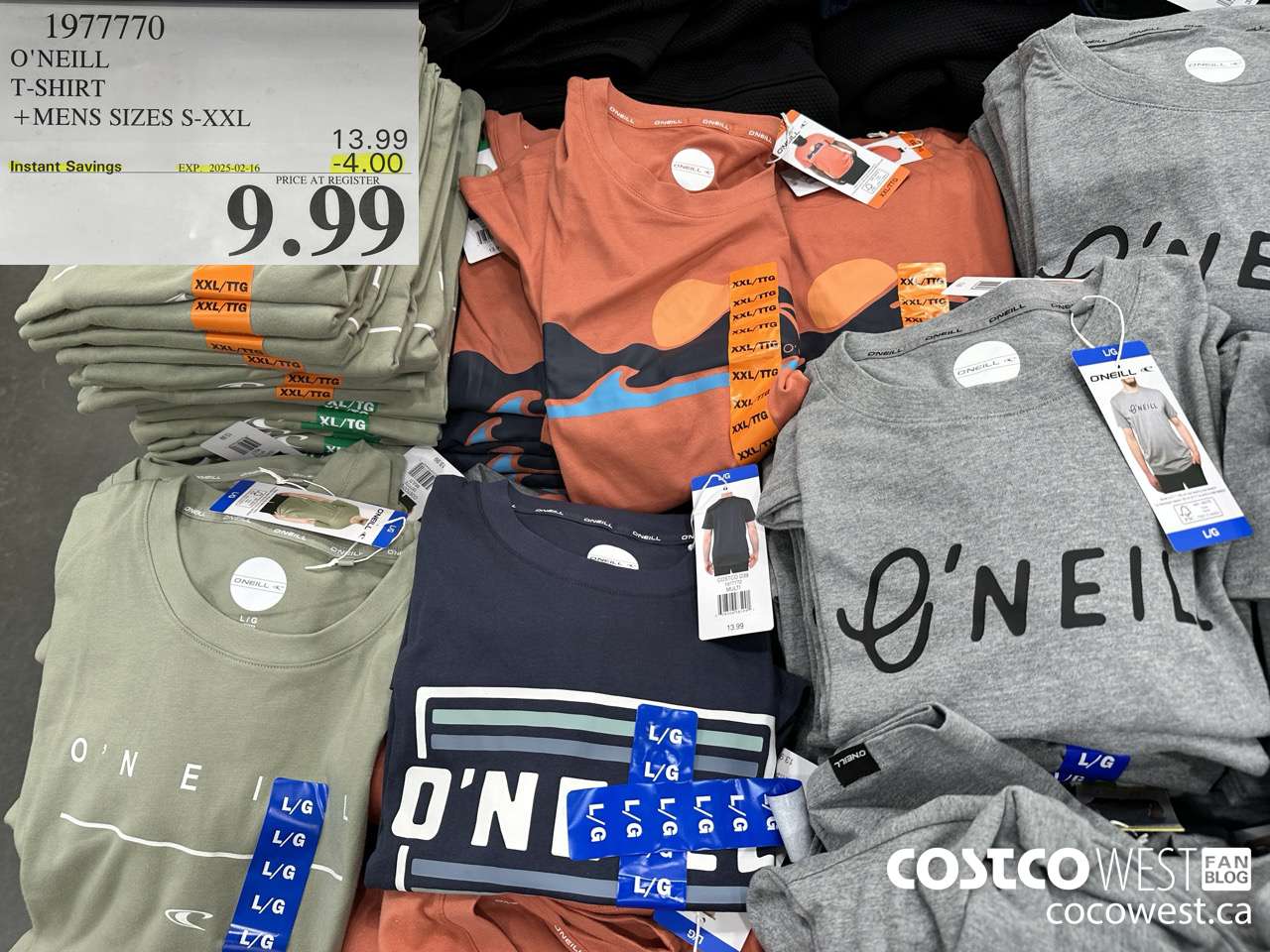 1977770 O'NEILL T-SHIRT MENS SIZES S-XXL ($4.00 INSTANT SAVINGS EXPIRES ON 2025-02-16) $9.99