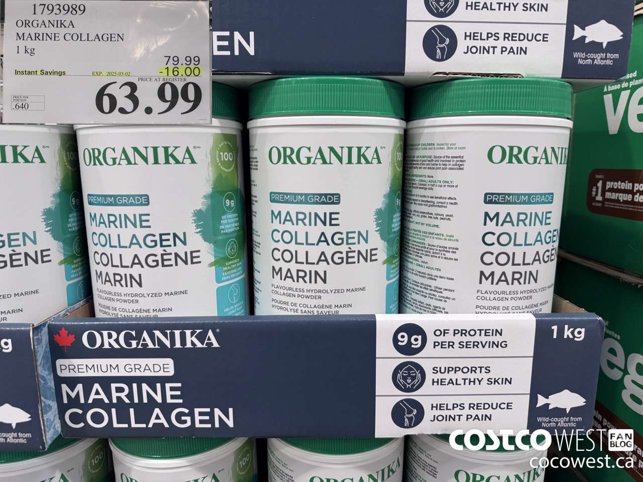 1793989 ORGANIKA MARINE COLLAGEN 1 KG ($16.00 INSTANT SAVINGS EXPIRES ON 2025-03-02) $63.99