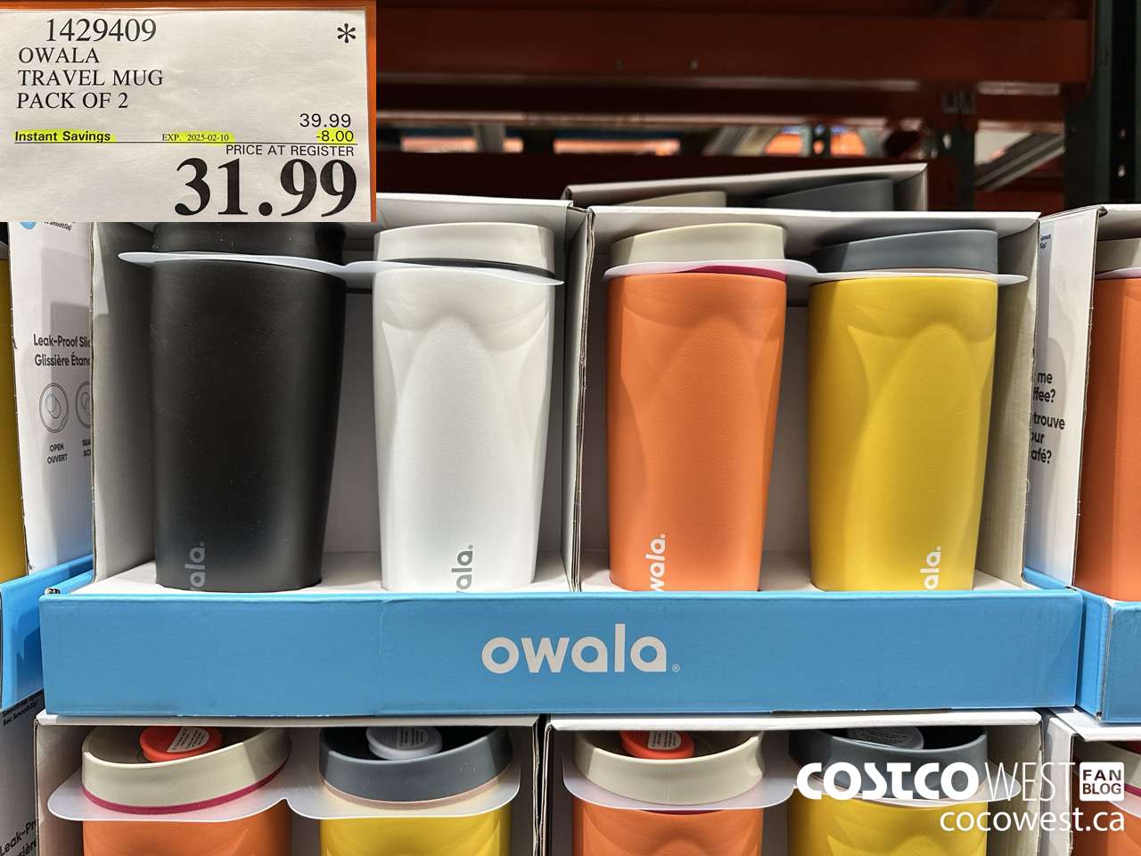 1429409 OWALA TRAVEL MUG PACK OF 2 ($8.00 INSTANT SAVINGS EXPIRES ON 2025-02-10) $31.99