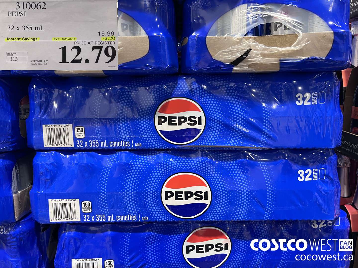 310062 PEPSI 32 X 355 ML ($3.20 INSTANT SAVINGS EXPIRES ON 2025-02-12) $12.79