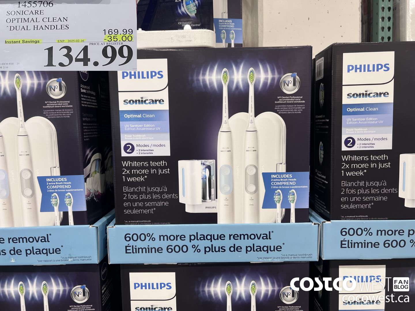 1455706 PHILIPS/SONICARE OPTIMAL CLEAN DUAL HANDLES ($35.00 INSTANT SAVINGS EXPIRES ON 2025-02-16) $134.99