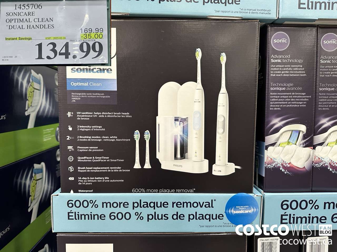 1455706 PHILIPS/SONICARE OPTIMAL CLEAN DUAL HANDLES ($35.00 INSTANT SAVINGS EXPIRES ON 2025-02-16) $134.99