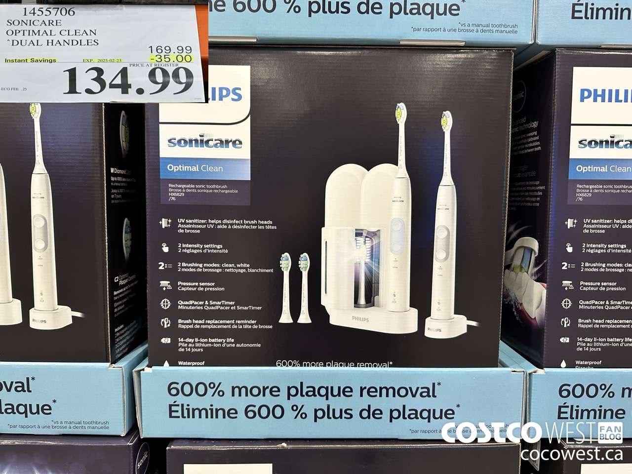 1455706 PHILIPS/SONICARE OPTIMAL CLEAN DUAL HANDLES ($35.00 INSTANT SAVINGS EXPIRES ON 2025-02-23) $134.99