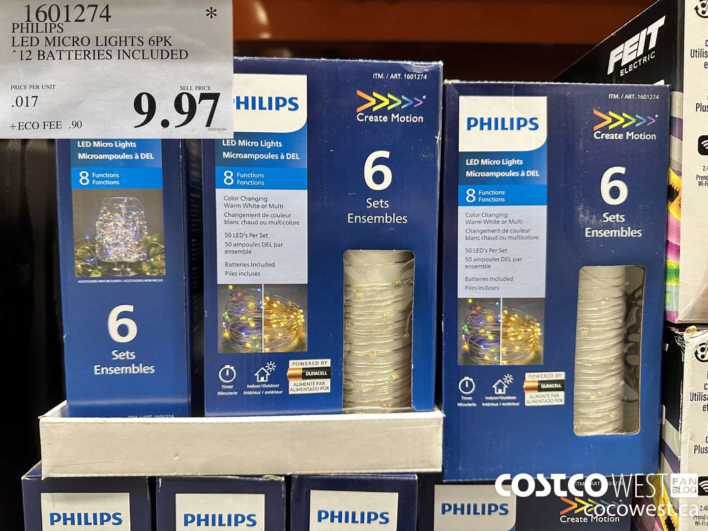 1601274 PHILIPS LED MICRO LIGHTS 6PK 12 BATTERIES INCLUDED $9.97