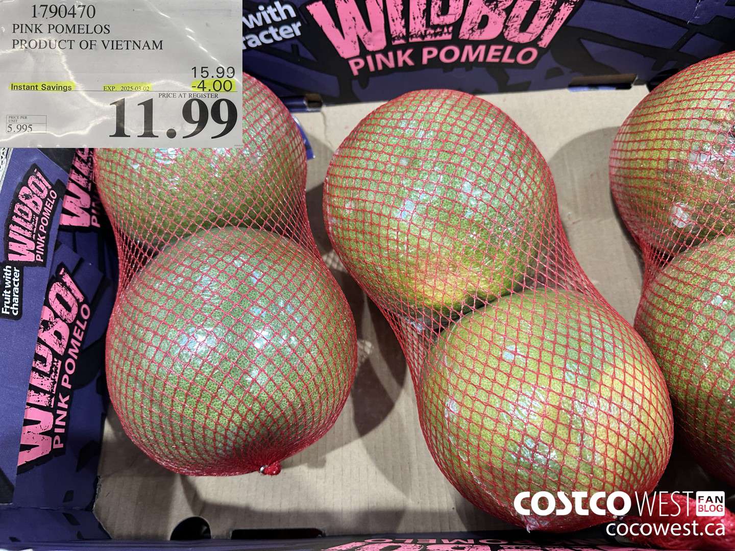 1790470 PINK PUMMELO PRODUCT OF VIETNAM ($4.00 INSTANT SAVINGS EXPIRES ON 2025-03-02) $11.99