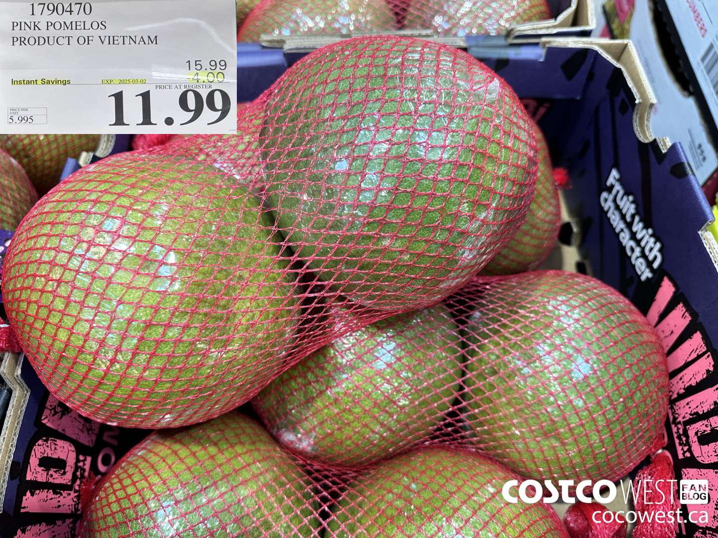 1790470 PINK PUMMELO PRODUCT OF VIETNAM ($4.00 INSTANT SAVINGS EXPIRES ON 2025-03-02) $11.99