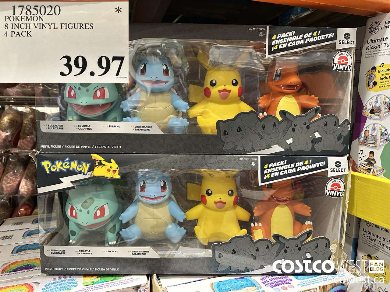 1785020 POKEMON 8-INCH VINYL FIGURES 4 PACK $39.97
