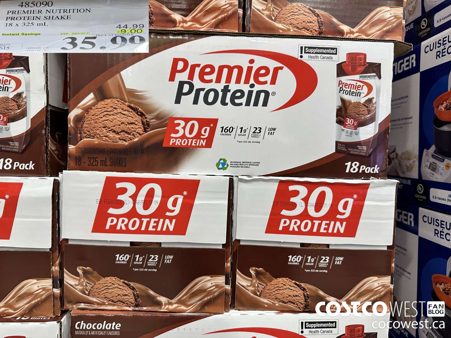 485090 PREMIER NUTRITION PROTEIN SHAKE 18 x 325 mL ($9.00 INSTANT SAVINGS EXPIRES ON 2025-02-27) $35.99