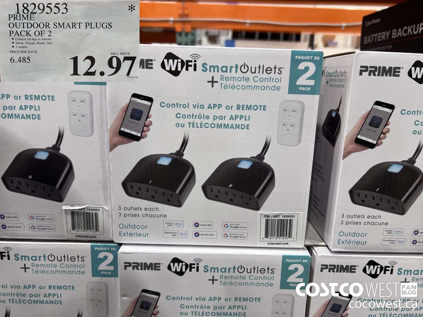 1829553 PRIME OUTDOOR SMART PLUGS PACK OF 2 $12.97