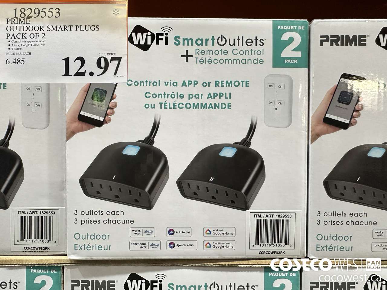 1829553 PRIME OUTDOOR SMART PLUGS PACK OF 2 $12.97