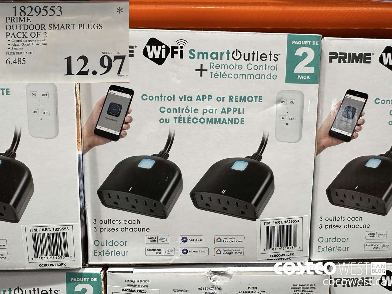 1829553 PRIME OUTDOOR SMART PLUGS PACK OF 2 $12.97