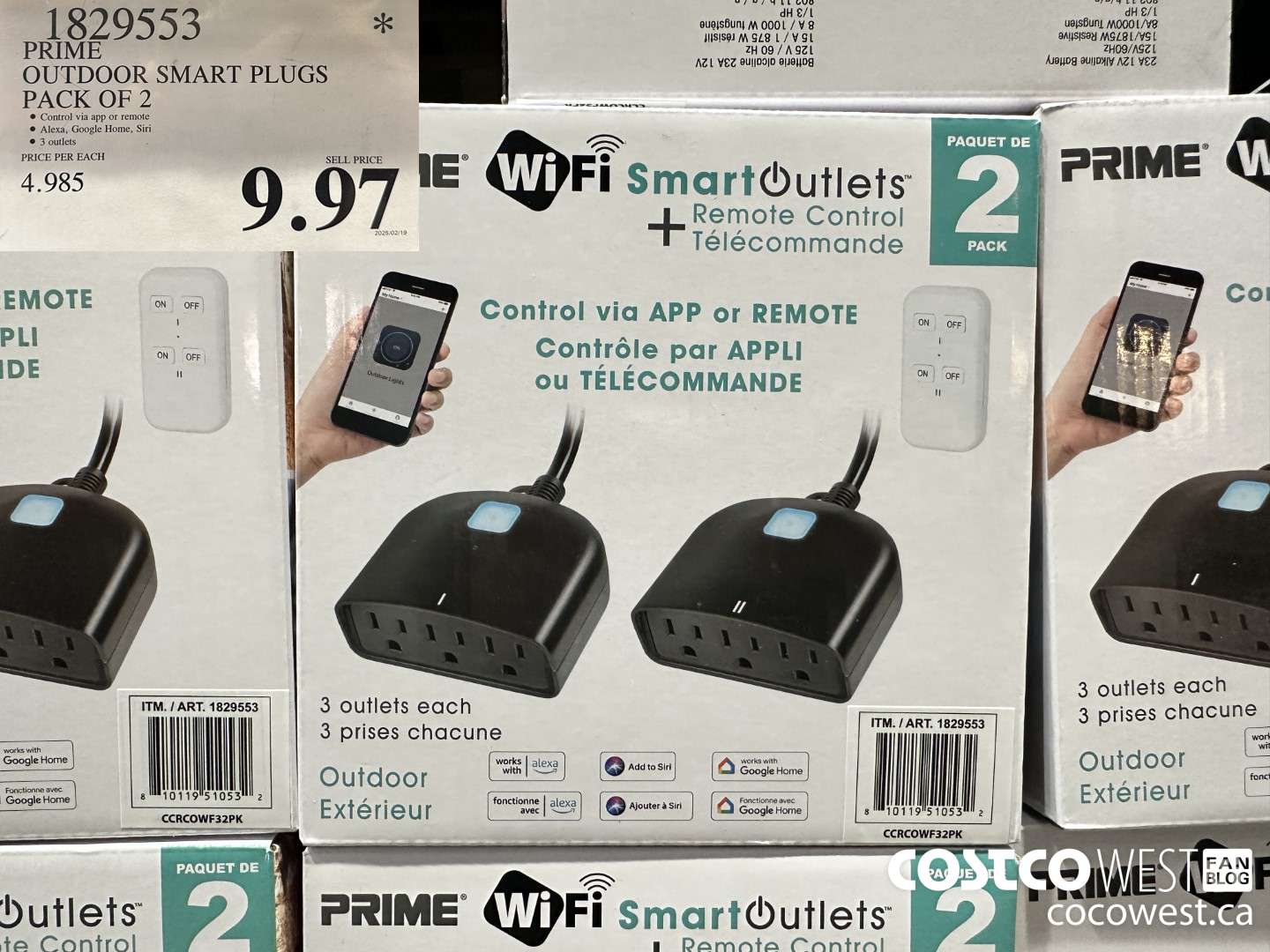 1829553 PRIME OUTDOOR SMART PLUGS PACK OF 2 $9.97