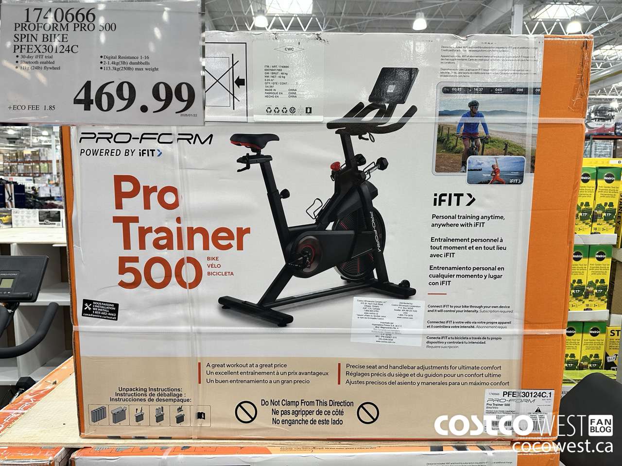 1740666 PROFORM PRO 500 SPINNER BIKE FY24 PFEX30124C $469.99