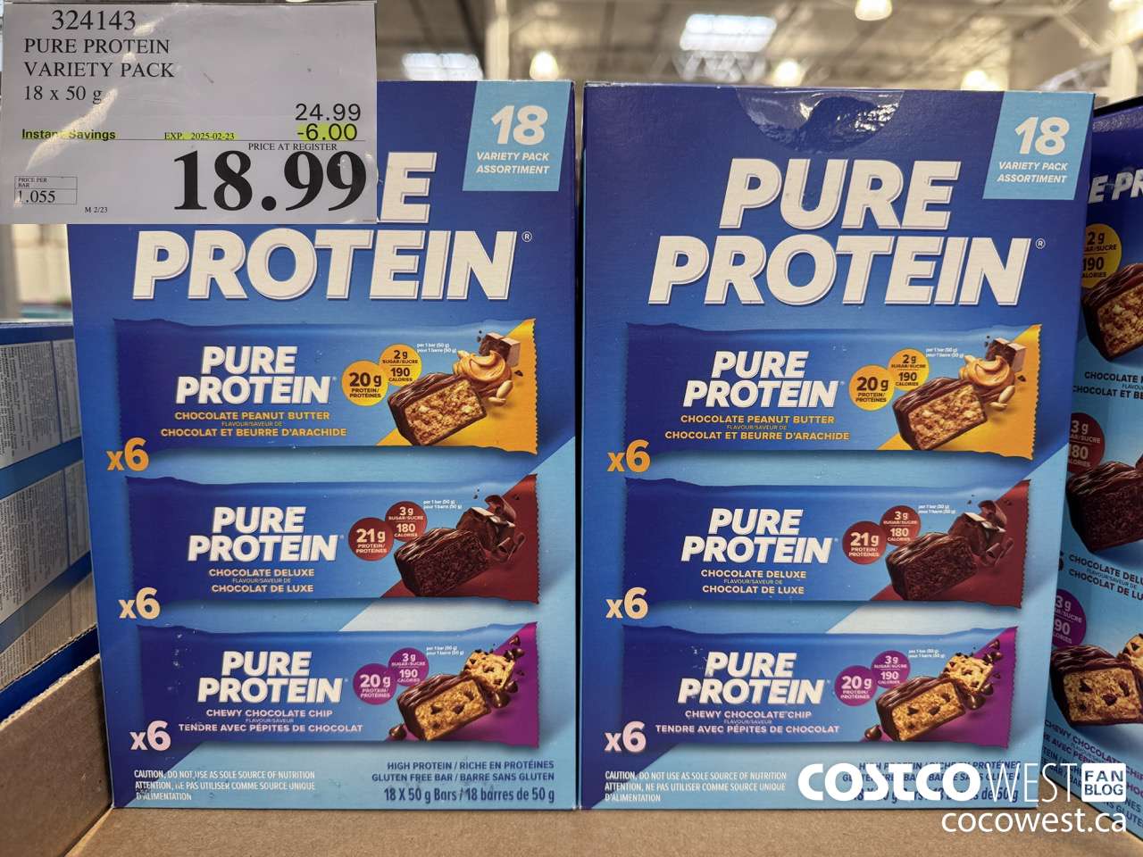 324143 PURE PROTEIN VARIETY PACK 18 X 50G ($6.00 INSTANT SAVINGS EXPIRES ON 2025-02-23) $18.99