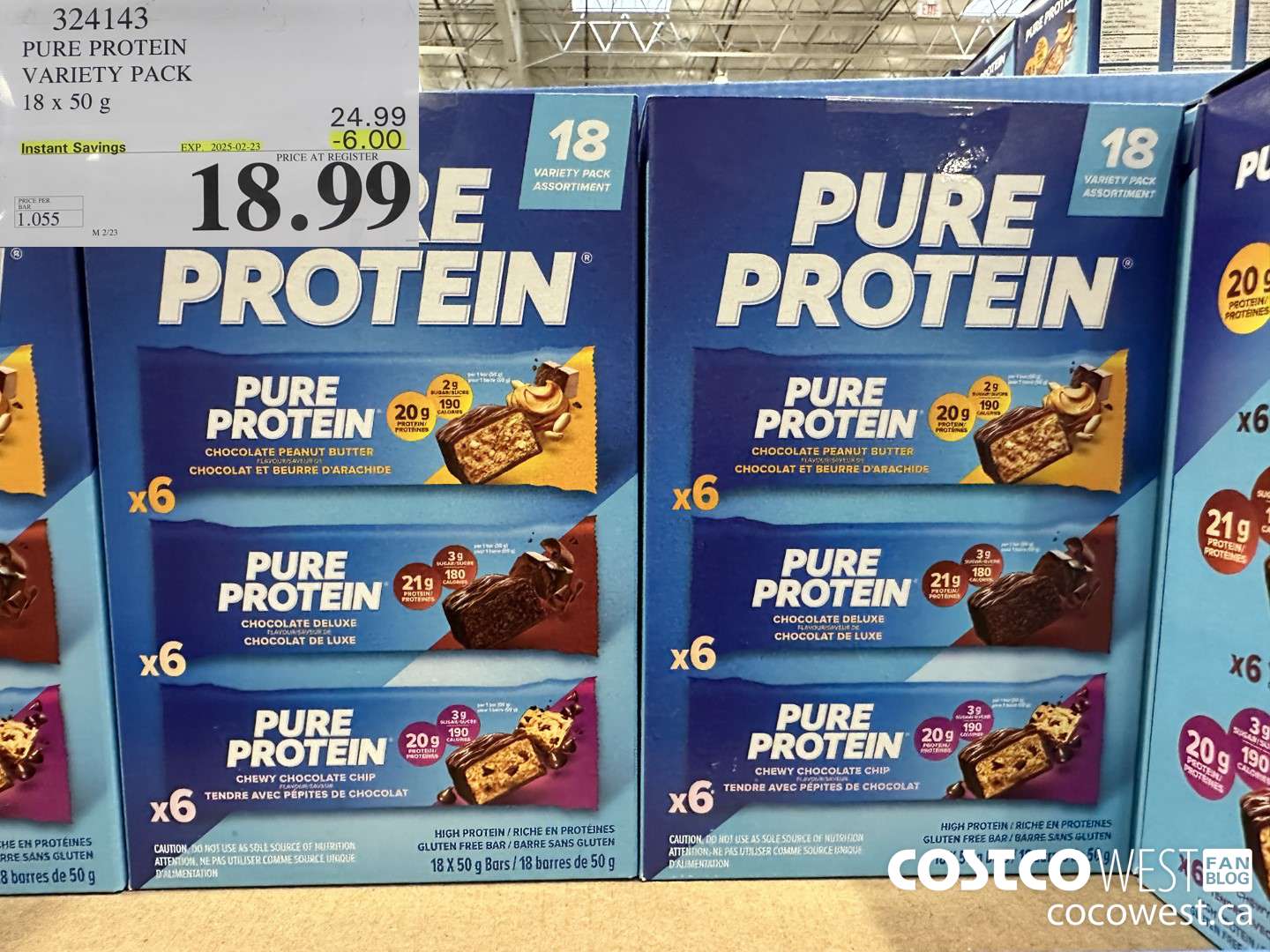 324143 PURE PROTEIN VARIETY PACK 18 X 50G ($6.00 INSTANT SAVINGS EXPIRES ON 2025-02-23) $18.99