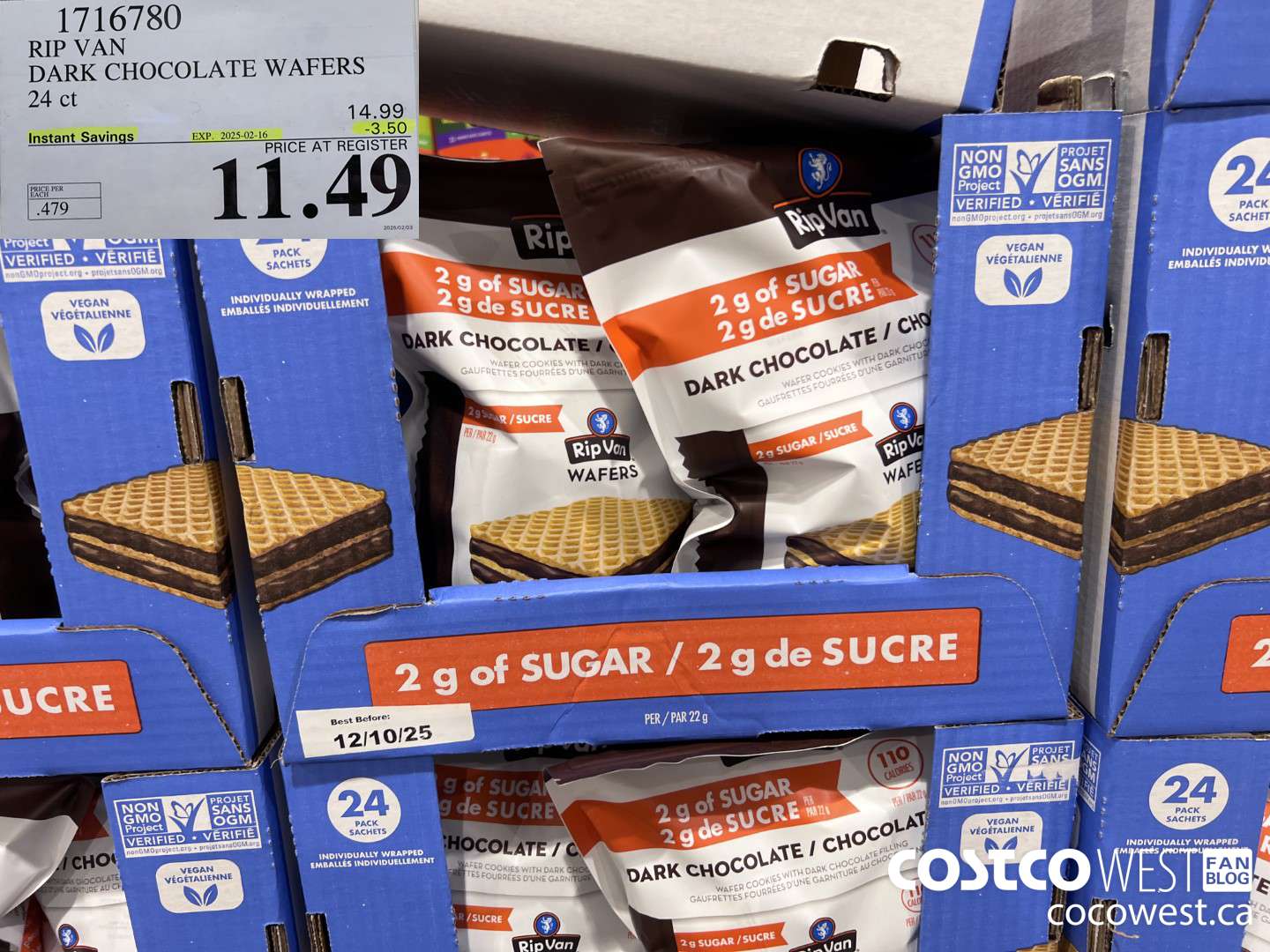 1716780 RIP VAN DARK CHOCOLATE WAFERS 24 CT ($3.50 INSTANT SAVINGS EXPIRES ON 2025-02-16) $11.49