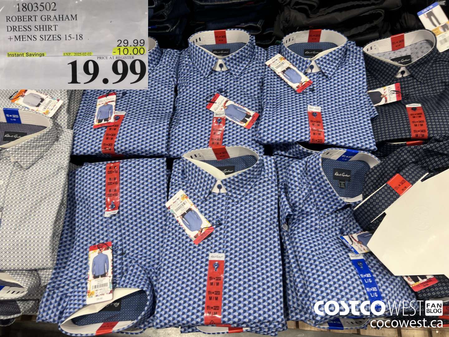 1803502 ROBERT GRAHAM DRESS SHIRT MENS SIZES 15-18 ($10.00 INSTANT SAVINGS EXPIRES ON 2025-02-02) $19.99