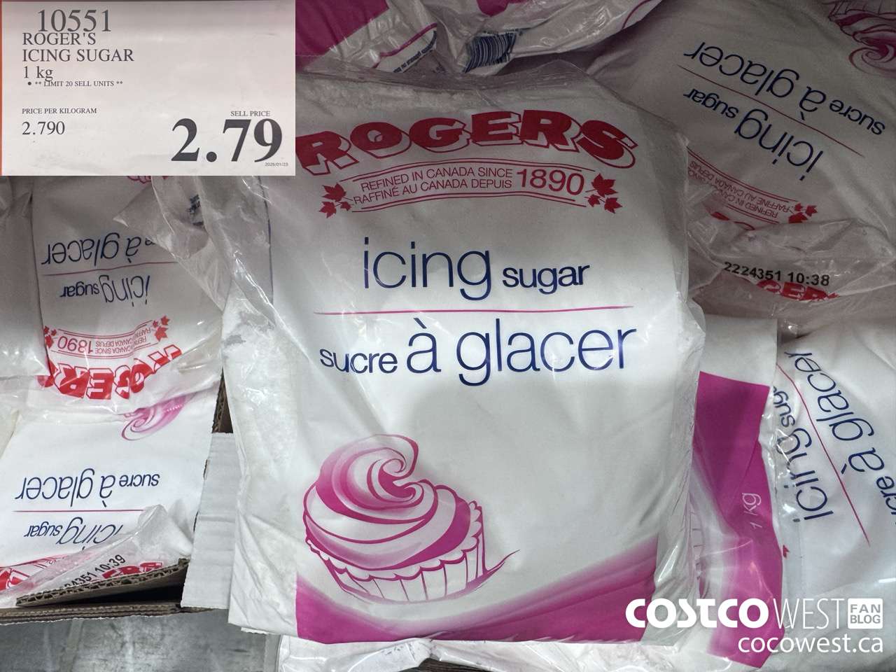 10551 ROGER'S ICING SUGAR 1 kg $2.79