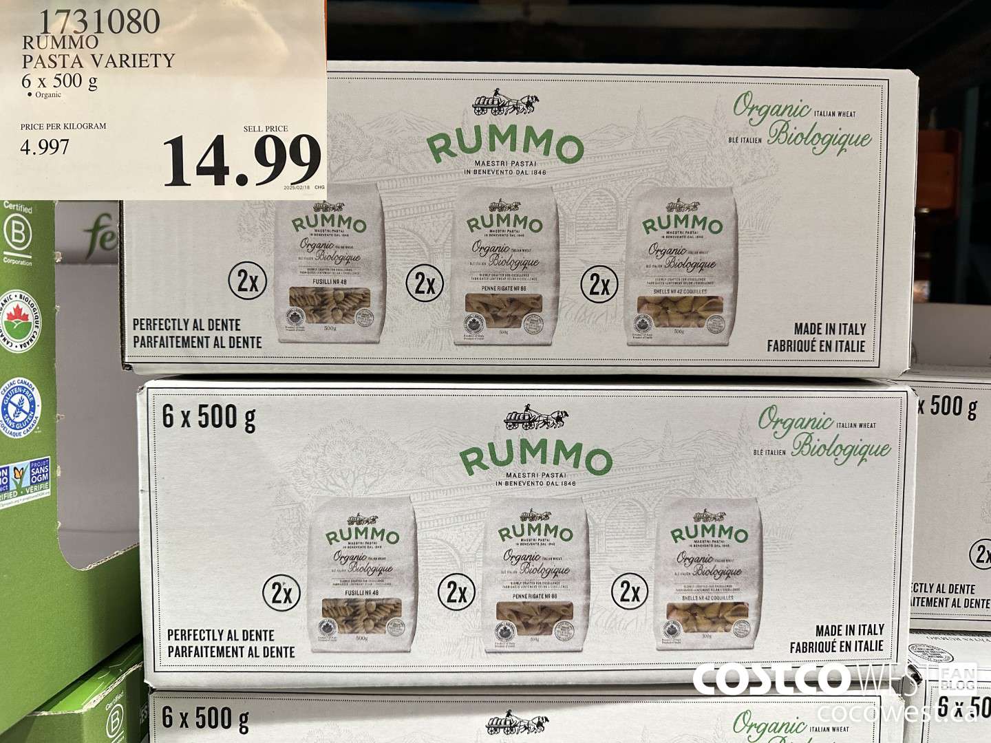 1731080 RUMMO PASTA VARIETY 6 x 500 g $14.99