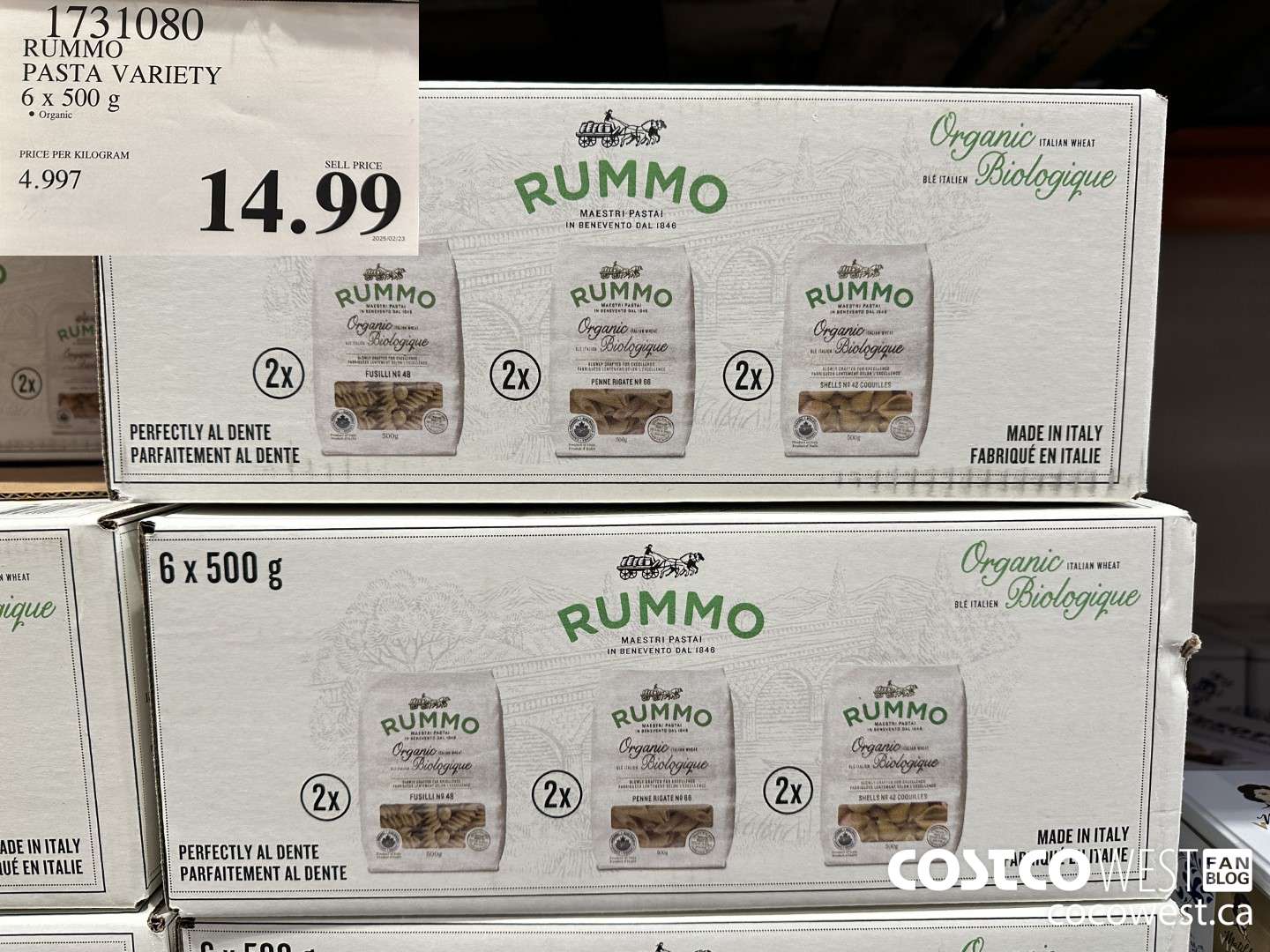 1731080 RUMMO PASTA VARIETY 6 x 500 g $14.99