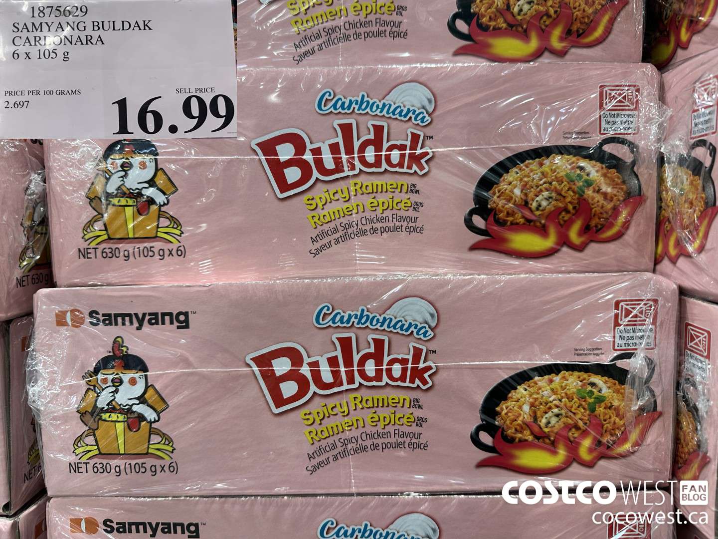 1875629 SAMYANG BULDAK CARBONARA 6 x 105 g $16.99