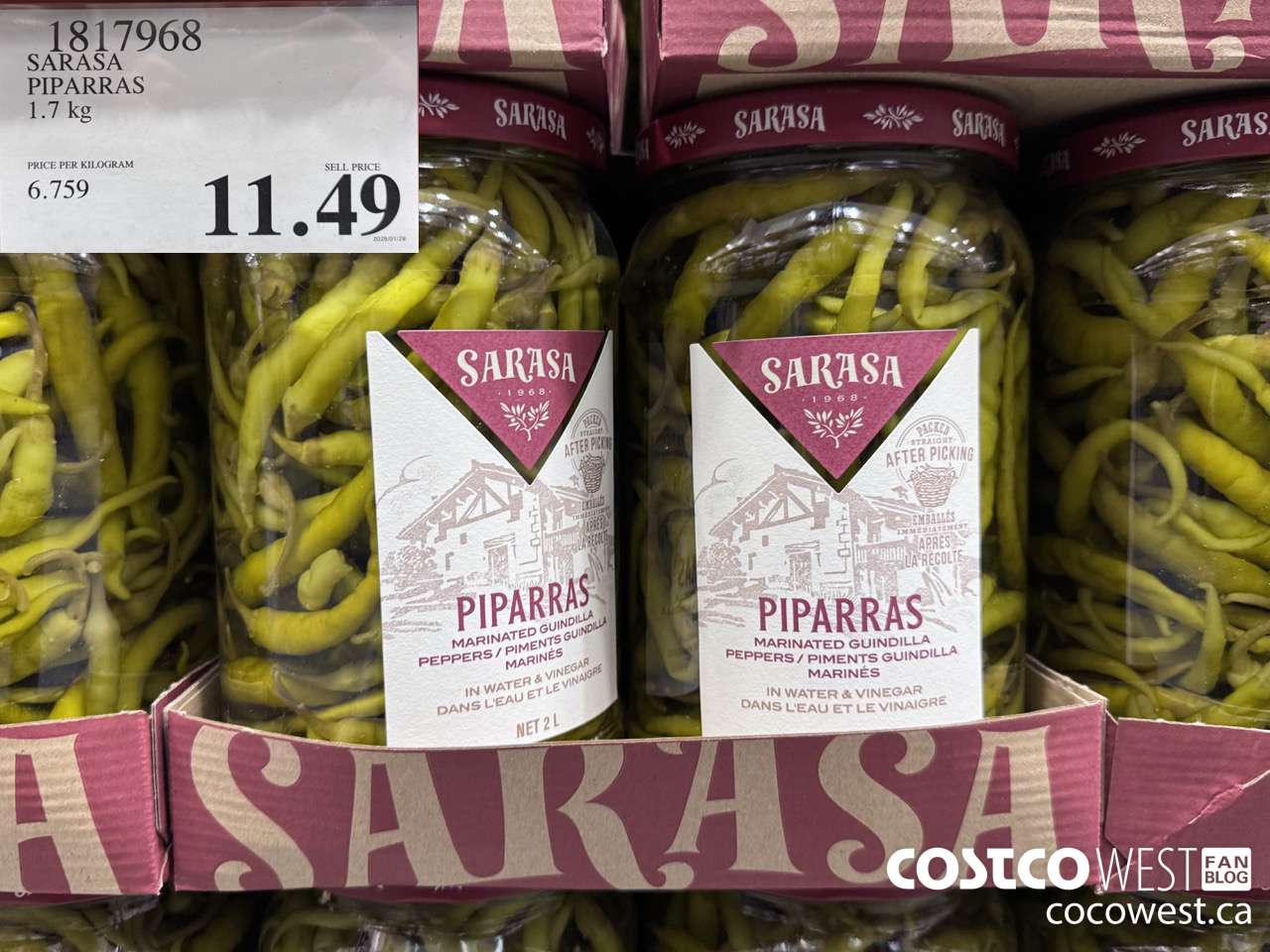 1817968 SARASA PIPARRAS 1.7 kg $11.49