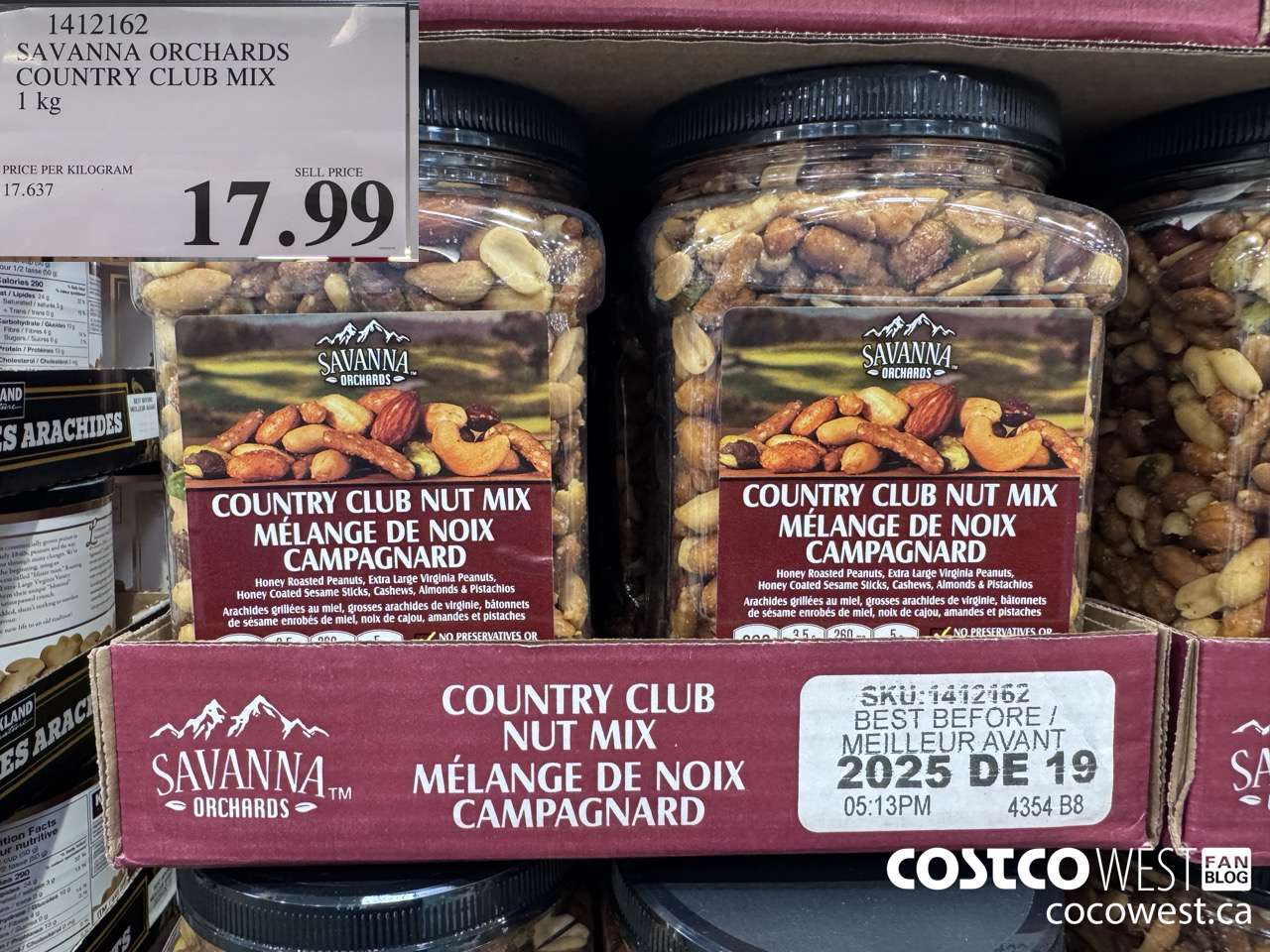 1412162 SAVANNA ORCHARDS COUNTRY CLUB MIX 1.0KG $17.99
