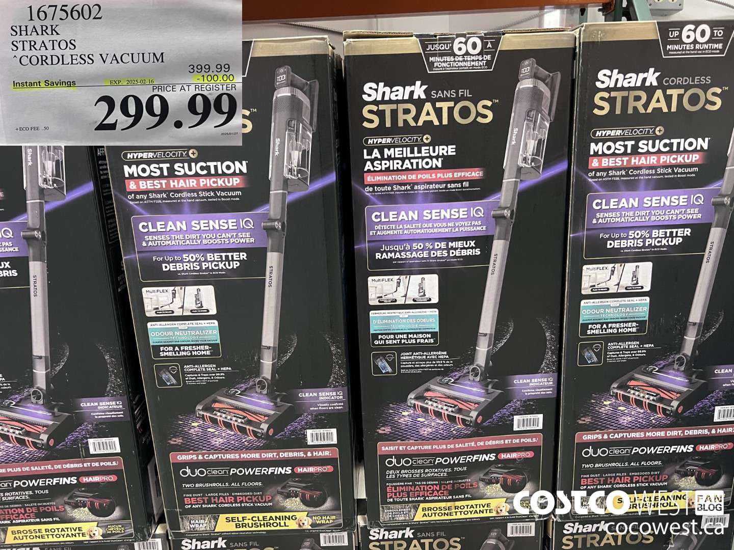 1675602 SHARK STRATOS CORDLESS STICK VACUUM ($100.00 INSTANT SAVINGS EXPIRES ON 2025-02-16) $299.99