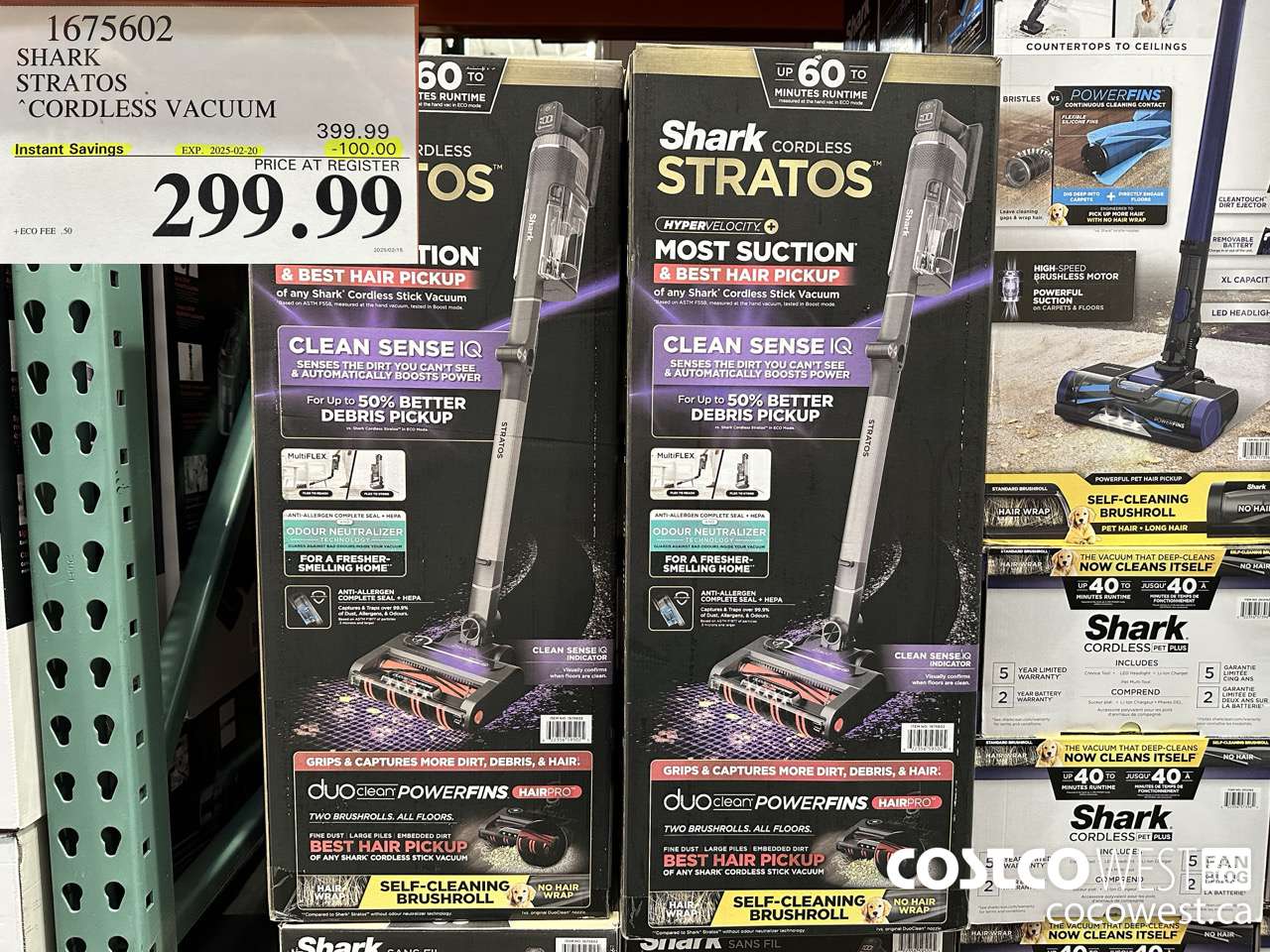 1675602 SHARK STRATOS CORDLESS STICK VACUUM ($100.00 INSTANT SAVINGS EXPIRES ON 2025-02-20) $299.99