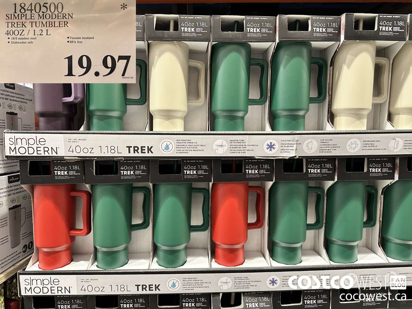 1840500 SIMPLE MODERN TREK TUMBLER 40OZ/1.2L $19.97
