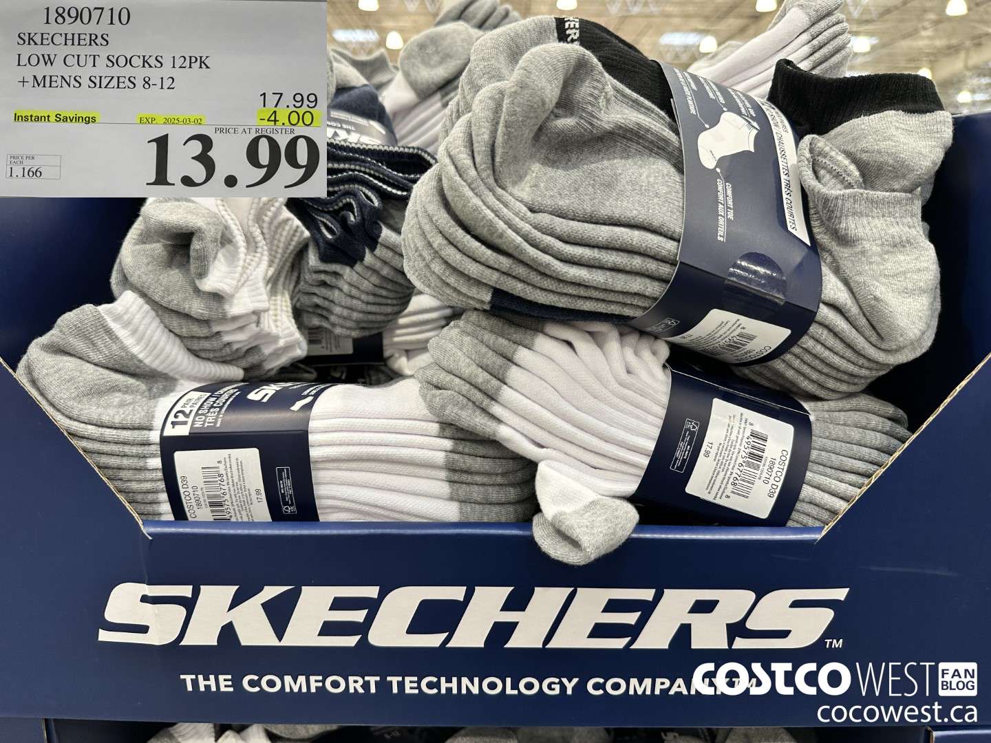 1890710 SKECHERS LOW CUT SOCKS 12PK MENS SIZES 8-12 ($4.00 INSTANT SAVINGS EXPIRES ON 2025-03-02) $13.99