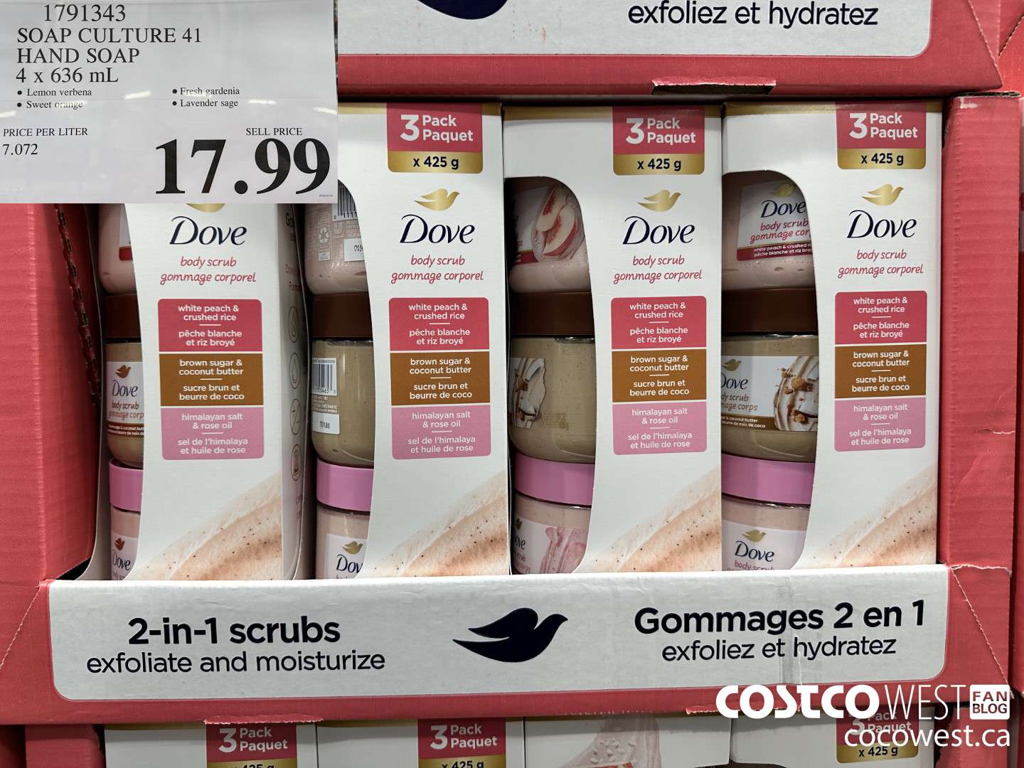 1791343 SOAP CULTURE 41 HAND SOAP 4 X 626ML $17.99