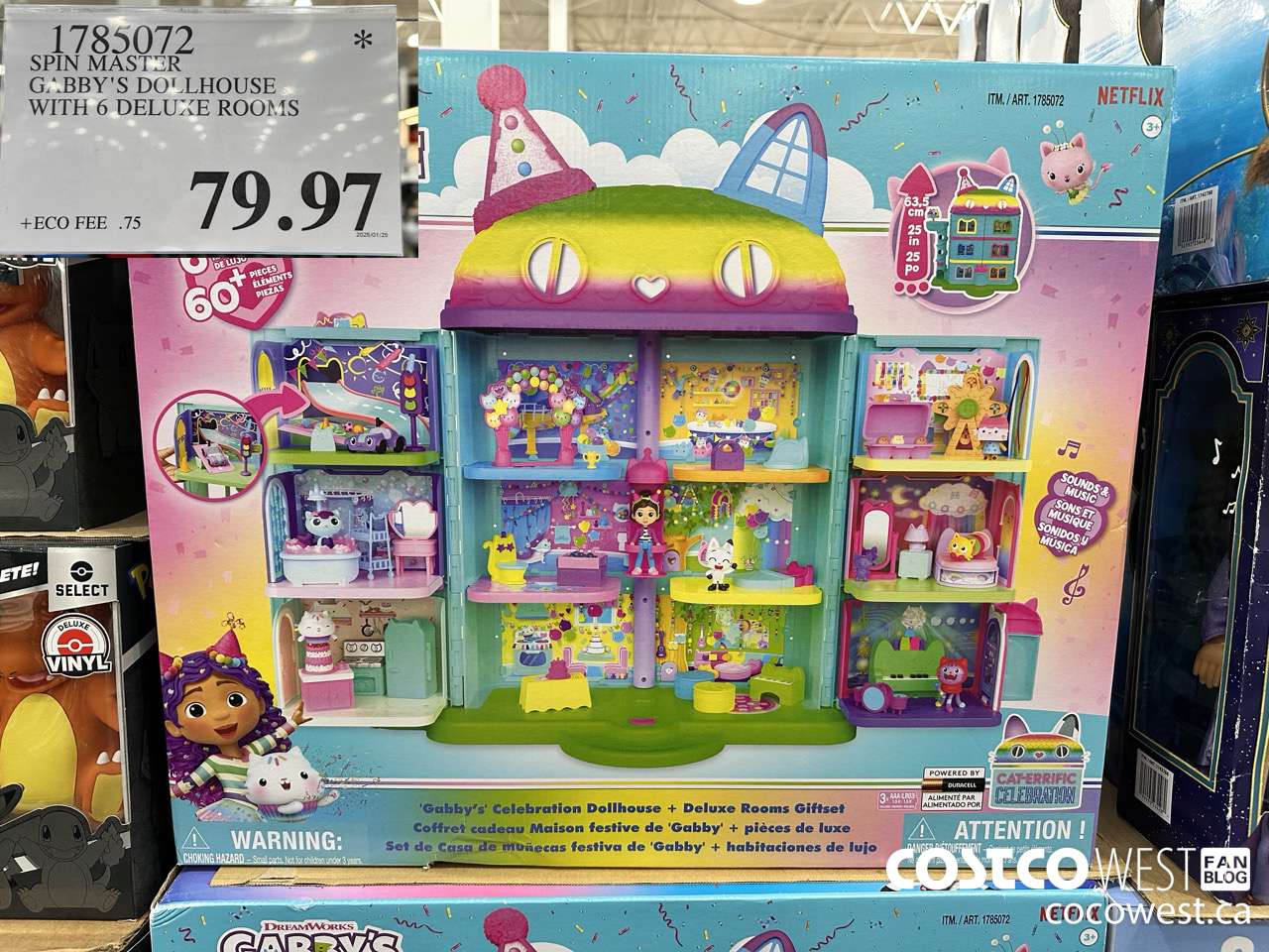 1785072 SPIN MASTER GABBY'S DOLLHOUSE WITH 6 DELUXE ROOMS $79.97