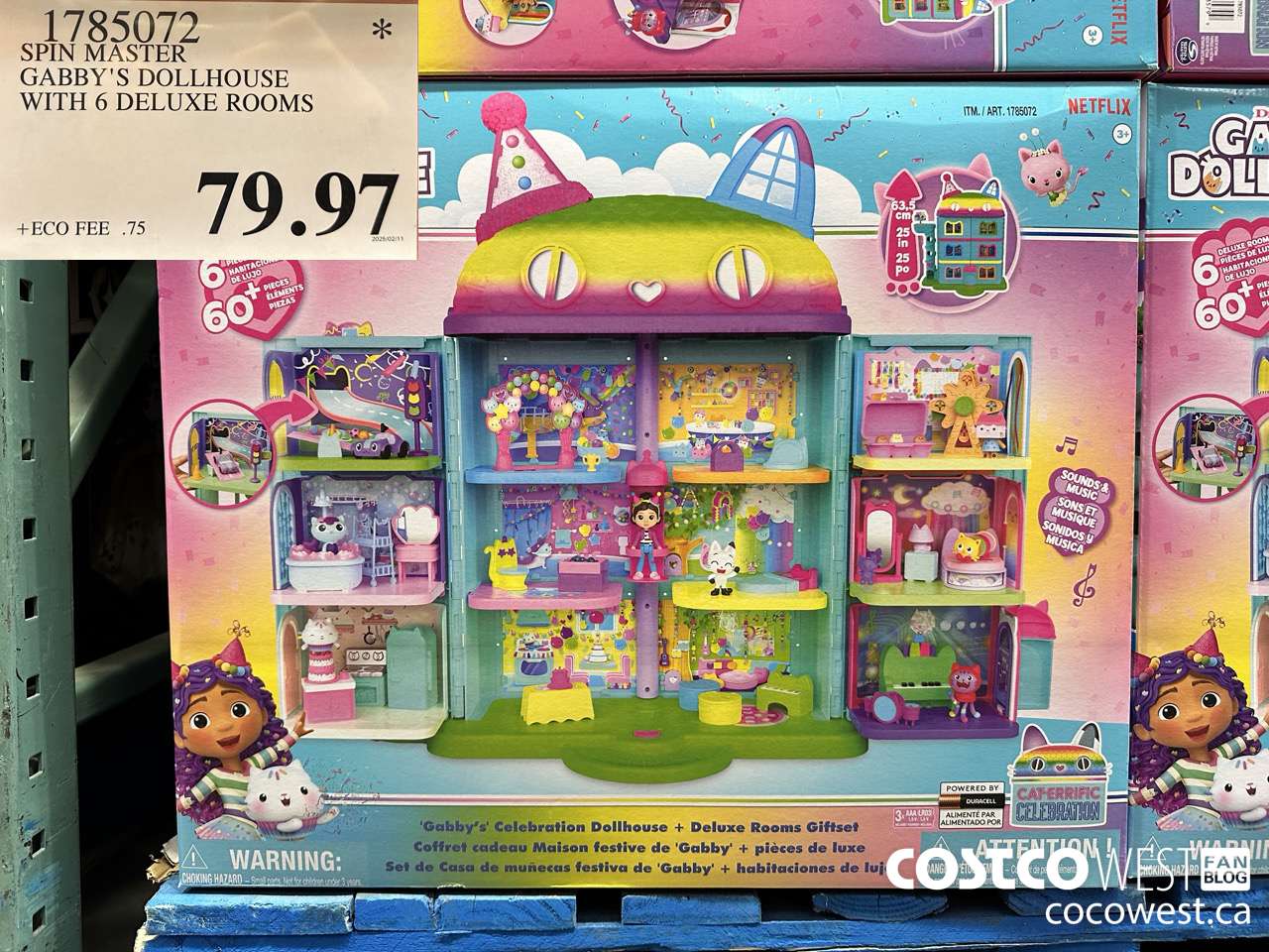 1785072 SPIN MASTER GABBY'S DOLLHOUSE WITH 6 DELUXE ROOMS $79.97