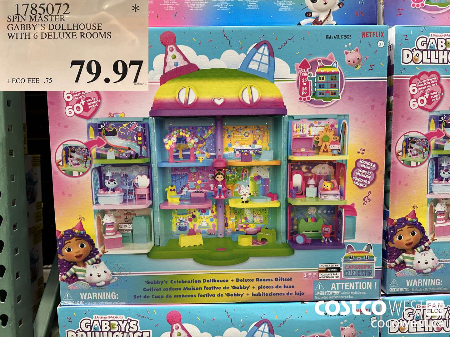1785072 SPIN MASTER GABBY'S DOLLHOUSE WITH 6 DELUXE ROOMS $79.97