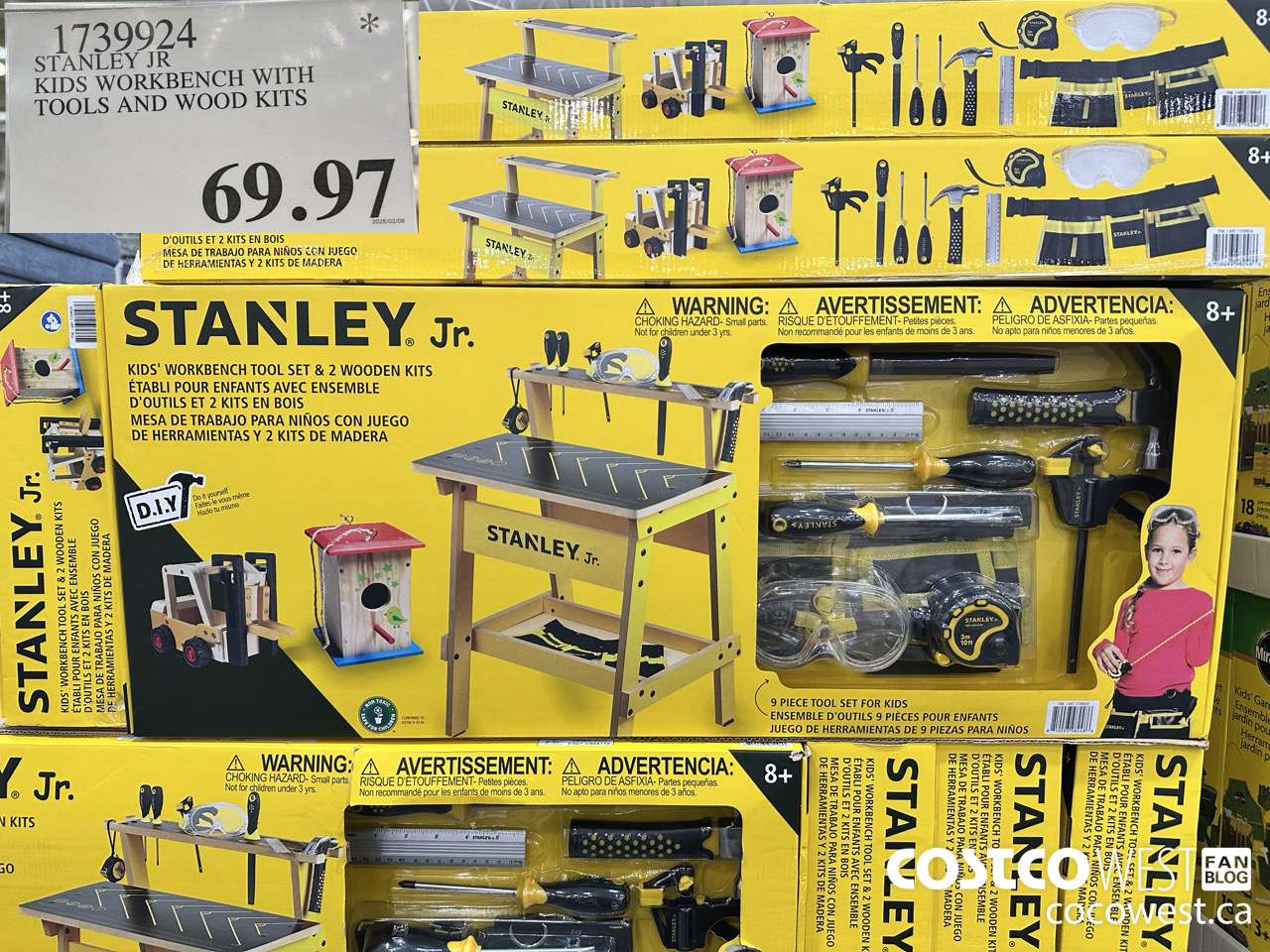 1739924 STANLEY JR KIDS WORKBENCH WITH TOOLS AND WOOD KITS $69.97