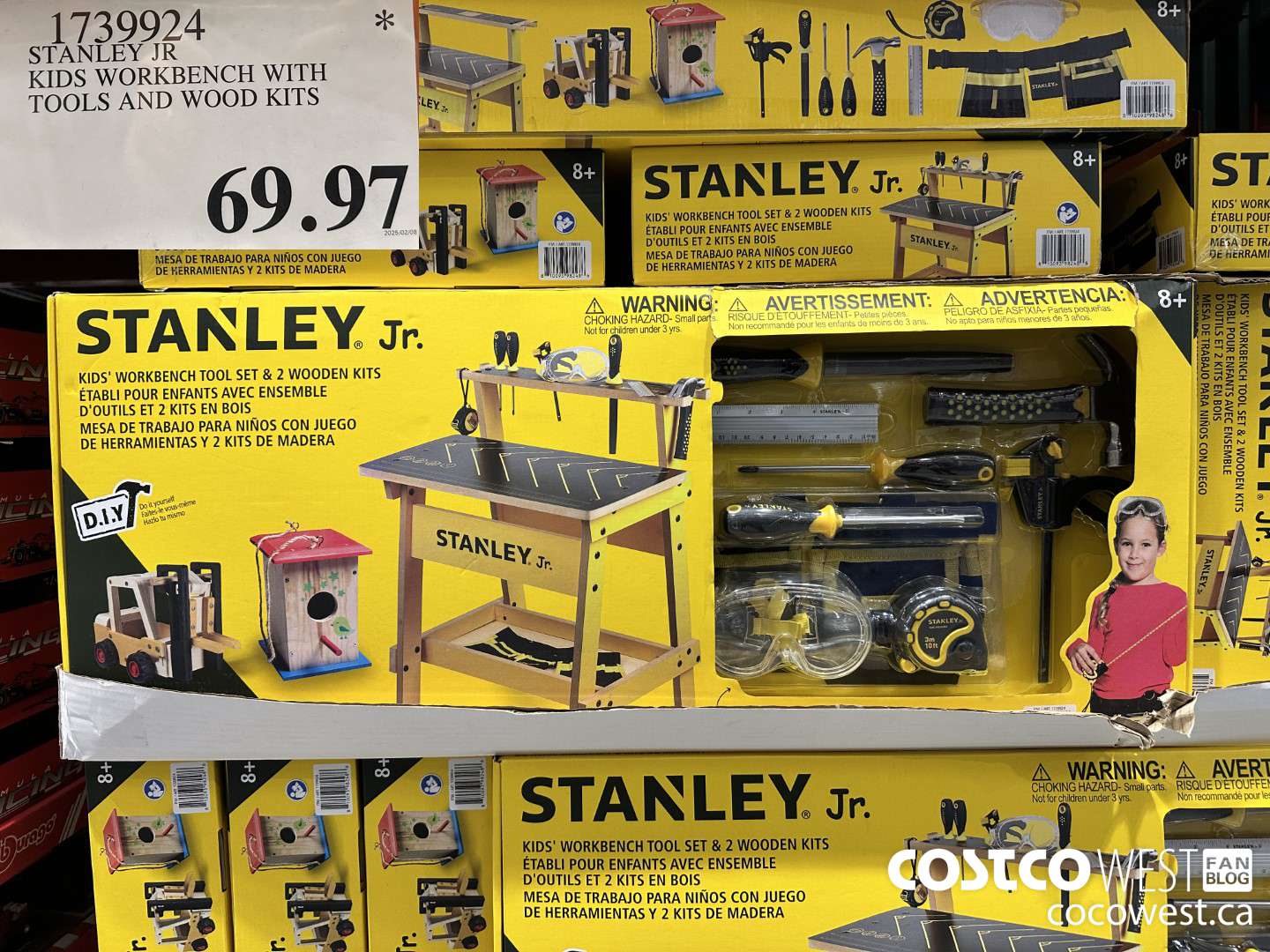 1739924 STANLEY JR KIDS WORKBENCH WITH TOOLS AND WOOD KITS $69.97