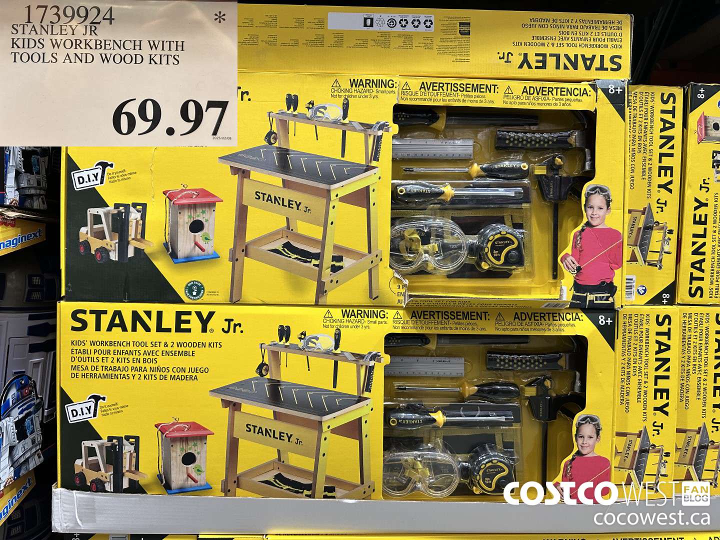 1739924 STANLEY JR KIDS WORKBENCH WITH TOOLS AND WOOD KITS $69.97