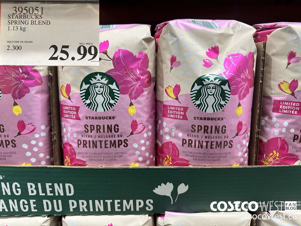 395051 STARBUCKS SPRING BLEND 1.13 kg $25.99