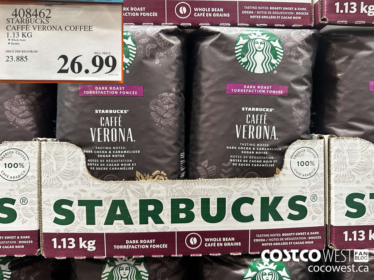 408462 STARBUCKS VERONA 1.13 KG $26.99