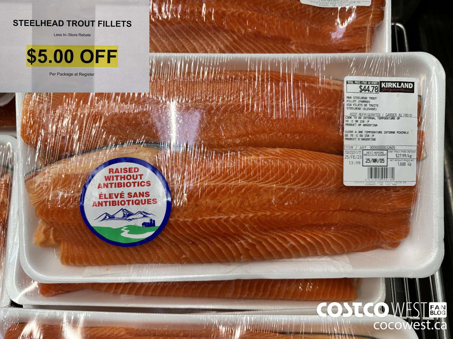 32605 STEELHEAD TROUT FILLETS ($5.00 INSTANT SAVINGS)
