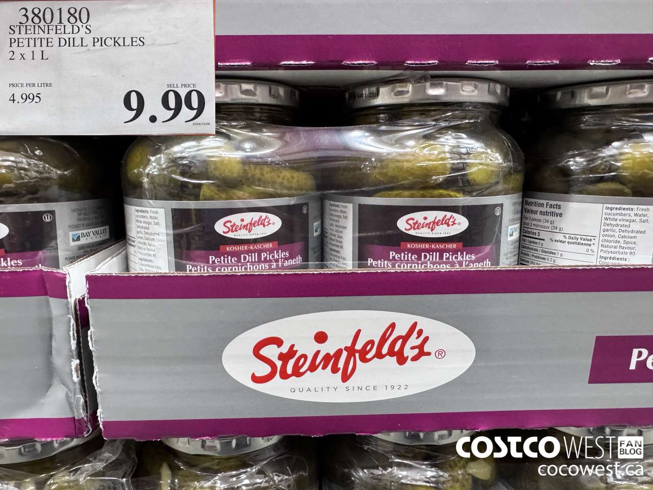 380180 STEINFELD'S PETITE DILLS 2 X 1L $9.99