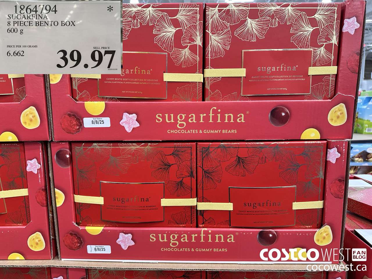 1864794 SUGARFINA 8 PIECE BENTO BOX 600G $39.97