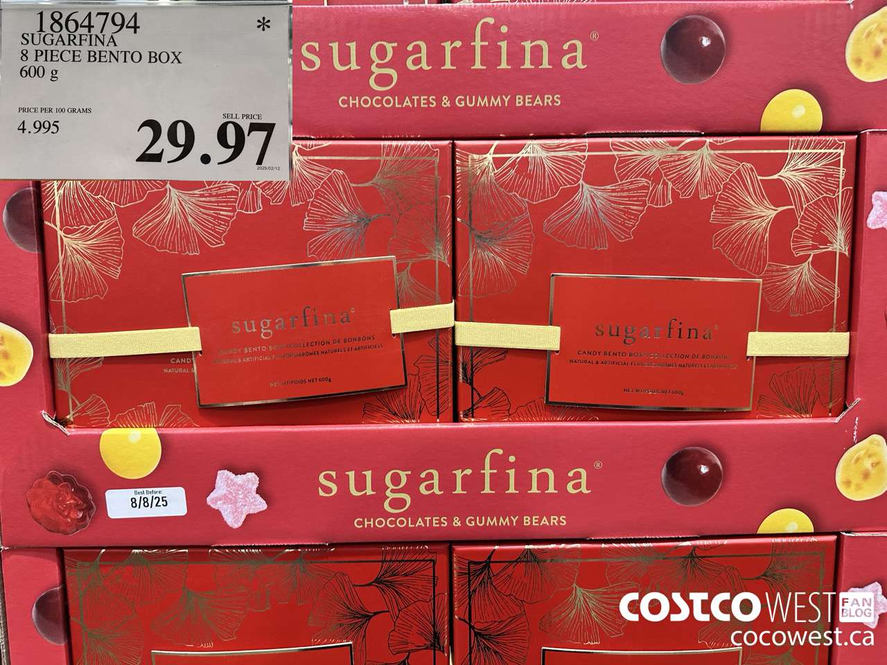 1864794 SUGARFINA 8 PIECE BENTO BOX 600G $29.97