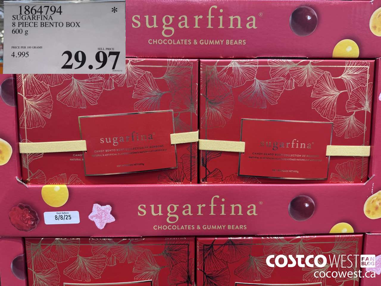 1864794 SUGARFINA 8 PIECE BENTO BOX 600G $29.97