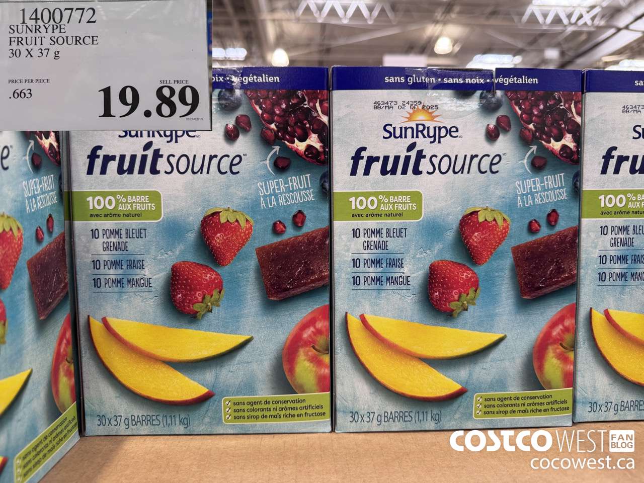 1400772 SUNRYPE FRUIT SOURCE 30 X 37 G $19.89