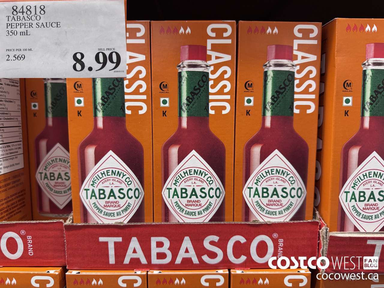 84818 TABASCO PEPPER SAUCE 350 ML $8.99